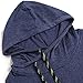 eshion Women's Casual Thick Reindeer Fawn Hooded Fleece Sweater Sweatshirt Jacket (Large, Blue)