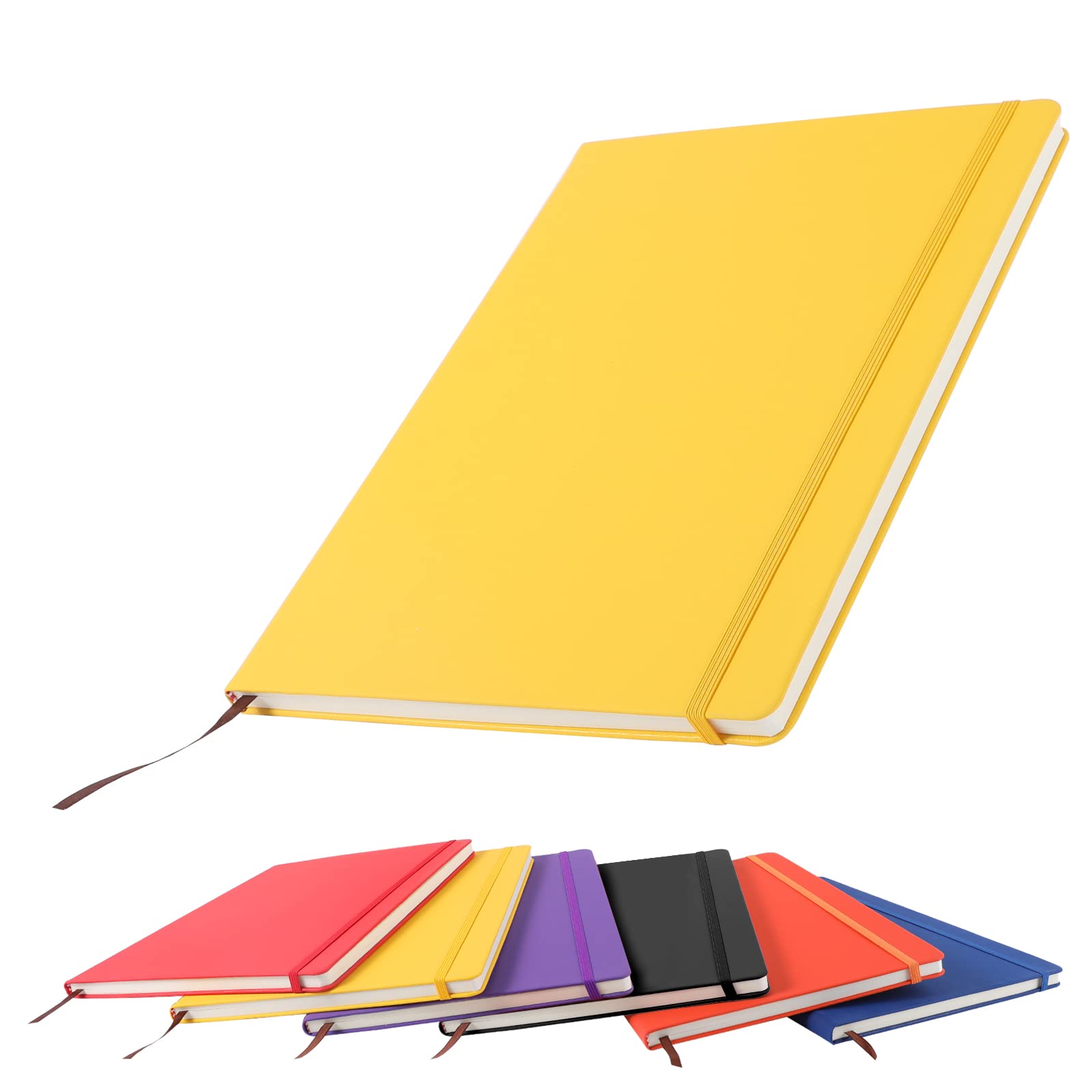 A4 Notebook, Notebook A4 Note Book A4 Notepad The Notebook for School Office Home Business Writing Pads & Diaries Taking 160 Pages (80 Sheets)-Yellow…