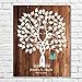 Fancy Studios personalized wedding guestbook tree guest book alternative print poster art sign in tree with love birds swing custom unique anniversary engagement birthday thumb fingerprint wall art