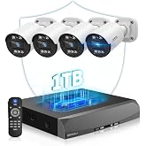 Two-Way Audio PoE Security Camera System Outdoor | 5MP Wired Cameras with 4K 8CH NVR Systems, Home Surveillance Video DVR Kits