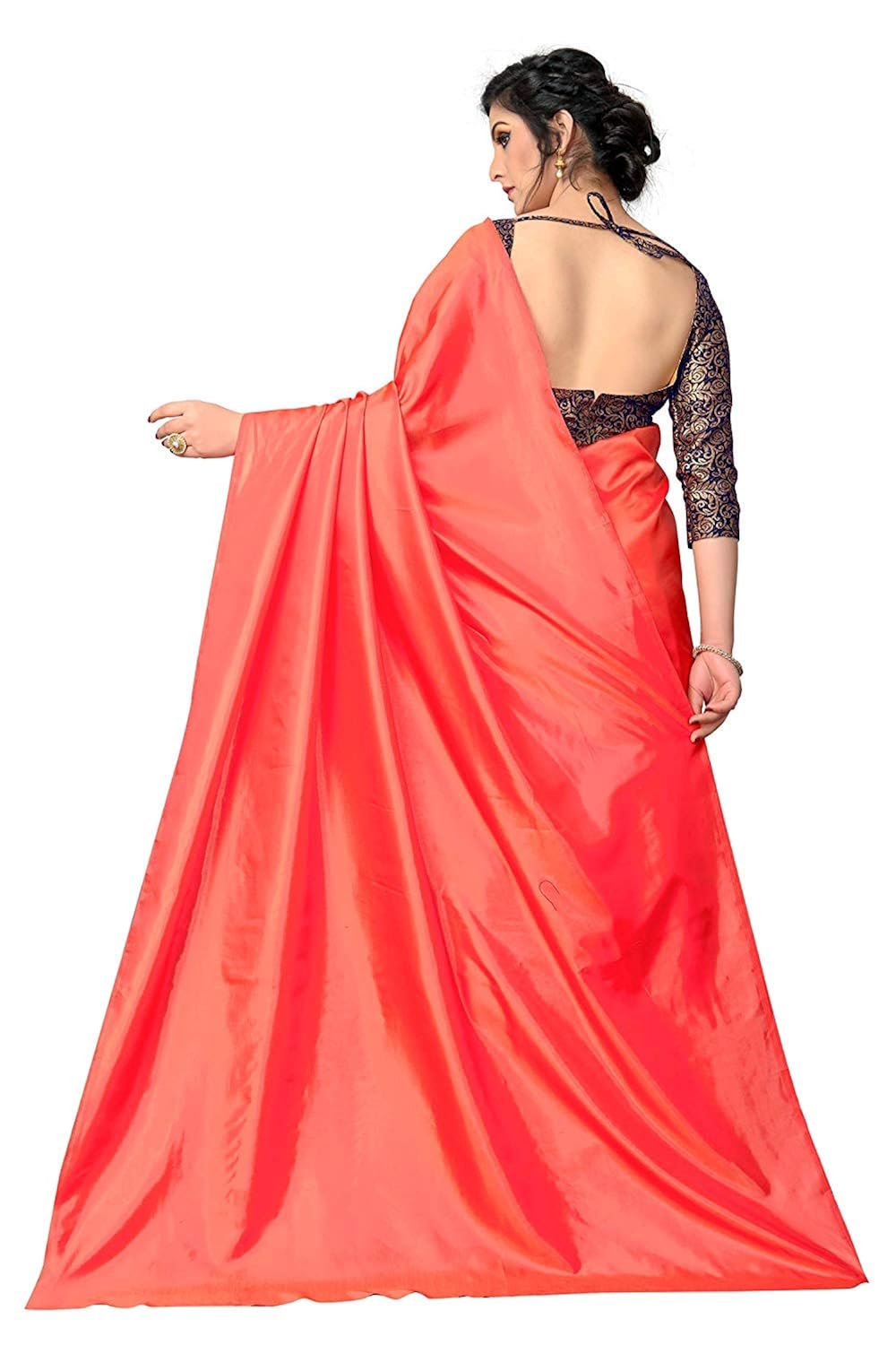 nena fashion paper silk saree with blouse piece