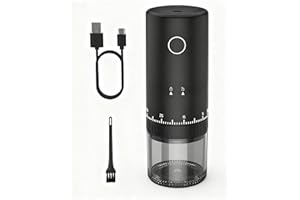 CEVING First Grind-While-Charging Rechargeable Coffee Grinder, 1.7X Faster Grinding with 38 External Adjustable Settings, Conical Ceramic Burrs & 2000mAh Battery, Portable for Travel, Camping, etc.