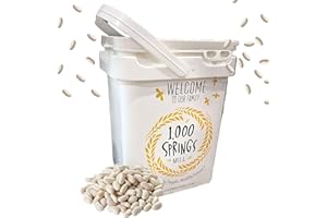 1000 SPRINGS MILL - BULK Organic Great Northern Beans 25lb bulk bucket | Used for Salads, Soups, Stews, Casseroles, Chili, and more | Bulk Dry White Beans | Vegan Friendly - 400 Ounce…