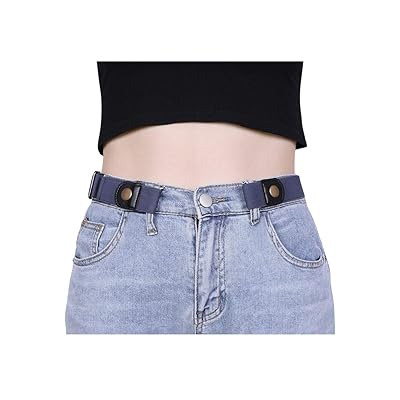 No Buckle Women Elastic Belt for Jeans, XZQTIVE Invisible Buckle-free Belt Stretchy Waist Belt