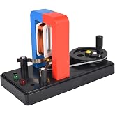 EUDAX School DIY Dynamo Lantern Educational STEM Building,Labs Demonstration Motor Activity Teaching Model Hand Cranked Power Electricity DC Electric Generator Physical Science Experiment Education