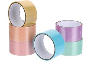 TEHAUX Lot de 6 rouleaux de ruban adhésif coloré de 4,8 cm de large, ruban adhésif de décompression sensorielle pour loisirs 