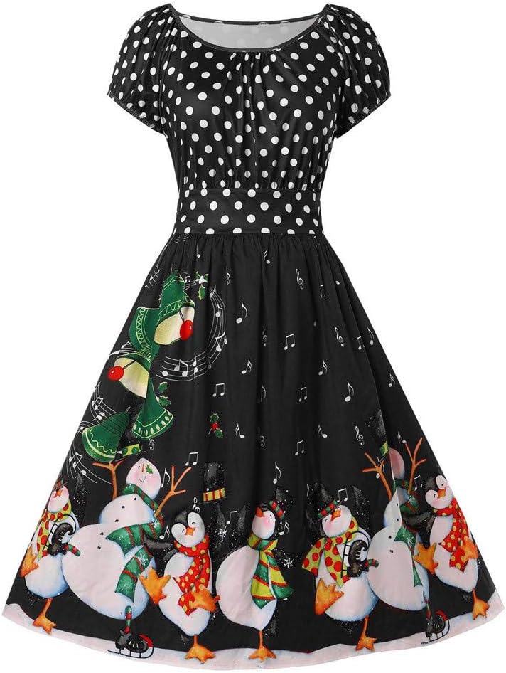 penguin christmas dress ALAZA Christmas Penguin Winter Women's Summer Dress Sun Dress Sleeveless with Pockets S Multicoloured at Amazon Women's Clothing store