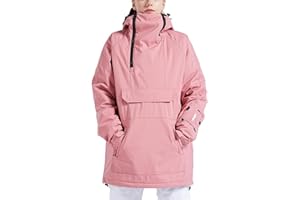 SNBOCON Womens Ski Snow Anorak Jacket Waterproof Windproof Warm Snowboarding Winter Coat with Hood