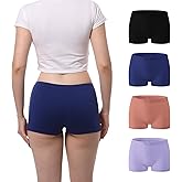 Seamless Boyshort Underwear For Women Nylon Spandex Boyshorts Panties Soft Stretch Boy Shorts Underwear MultiPack