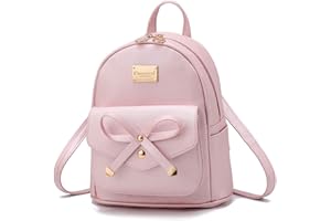 I IHAYNER Girls Bowknot Cute Leather Backpack Mini Backpack Purse for Women