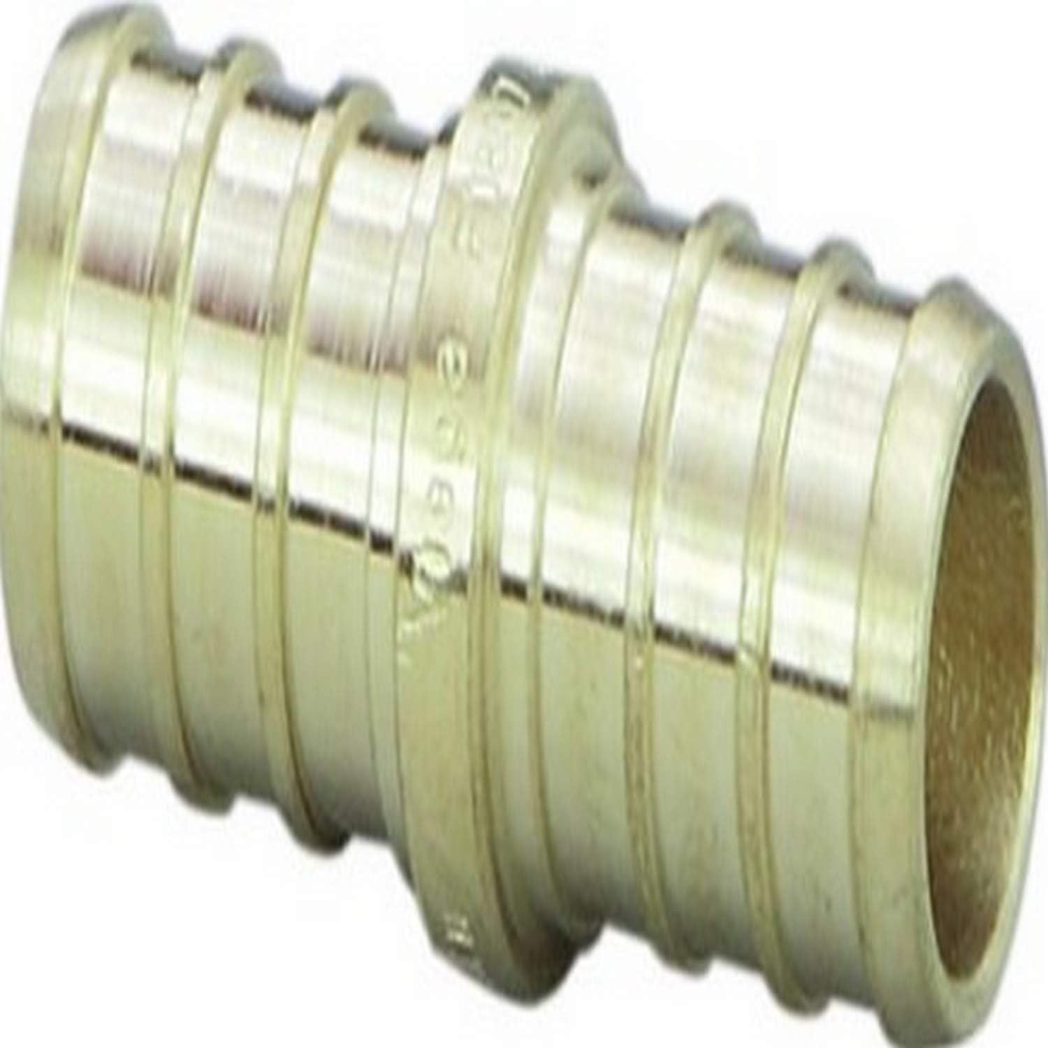 Viega 46455 PureFlow Zero Lead Brass PEX Crimp Coupling with 1Inch Crimp, 10Pack Pipe