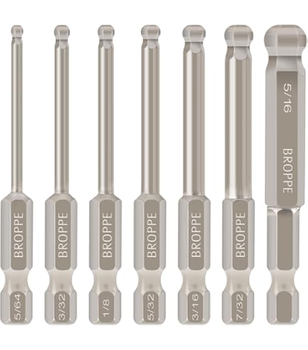 7pcs Metric Ball End Hex Screwdriver Bit Set Magnetic Ball Head 7pcs Metric Ball End Hex Screwdriver Bit Set Magnetic Ball Head