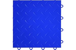 INCSTORES FlooringInc's Nitro 12"x12" Snap-Together Garage Flooring Tiles, Non-Slip Interlocking Plastic Garage Floor Mat, Garage Organization & Garage Storage, Diamond Pattern, Shelby Blue, 52 Tiles, 52 Sq/Ft
