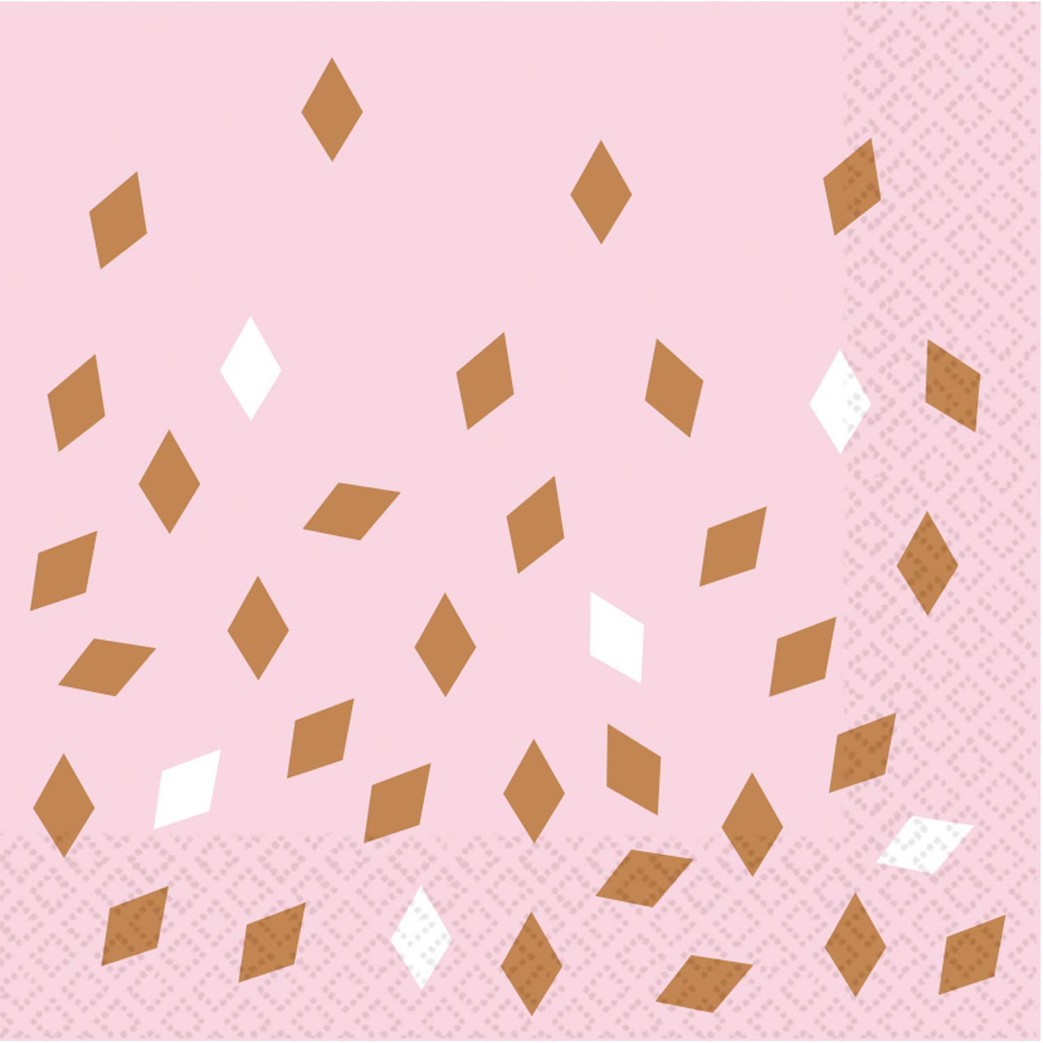 16 x Blush Pink Birthday Lunch Napkins 33 x 33cm