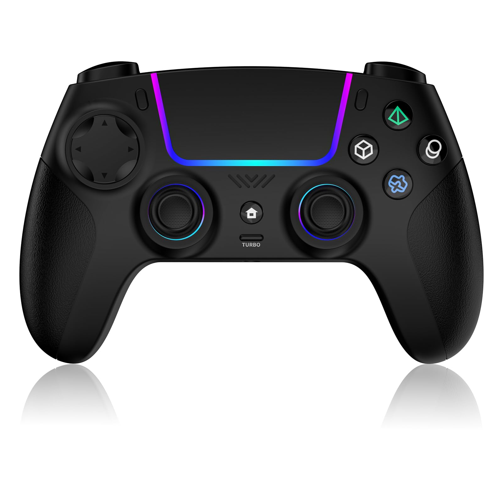 VidPPluing Wireless Controller Compatible with PS5/Android/IOS/MAC/Steam Deck, Gamepad with LED Lighting/Hall Effect Trigger/Turbo/Macro/Dual Vibration/3.5mm Headset Jack/1500 mAh Battery
