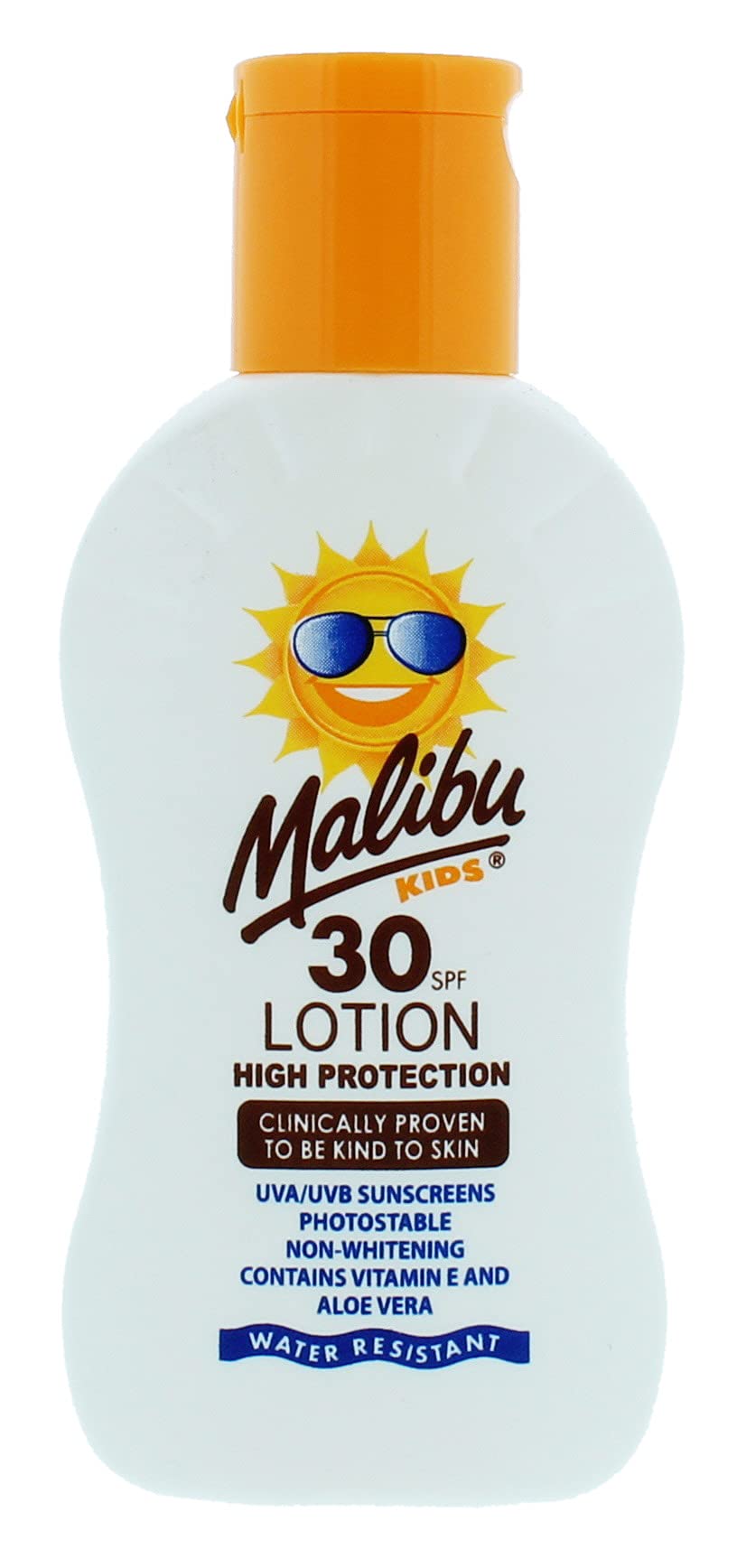 Malibu Kids SPF 30 Lotion, High Protection Sun Cream for Children, Water Resistant Moisturising Sunscreen with Vitamin E and Aloe Vera, 100ml