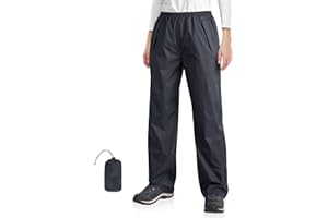 33,000ft Packable Rain Pants for Women Waterproof Pants Lightweight Rain Over Pants Outdoor Windproof Pant for Golf Hiking