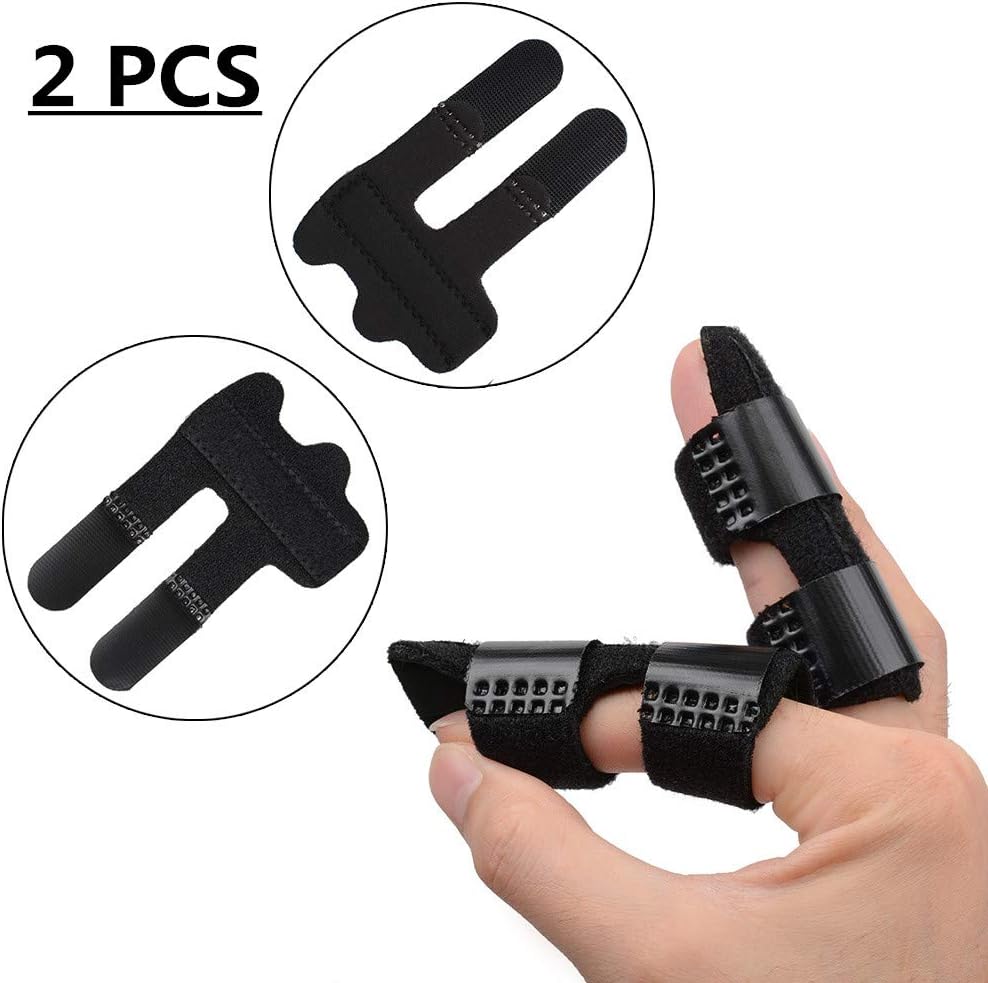 AMbs Trigger Finger Splint Extension Splint for Trigger Mallet Finger Brace Built-in Aluminium Bar Support for Finger Straightening Pain Relief Finger Knuckle Immobilization One Size