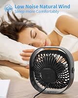 benpen Mini Bedside USB Fan 3 Speeds 360° Rotatable Silent Desk Cooler view 5
