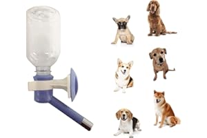 Choco Nose Patented No-Drip Dog Water Bottle/Feeder for Dogs/Cats and Other Small-Medium Sized Animals - for Cages, Crates or Wall Mount. 10.2 Oz. Mess Free Leak-Proof Nozzle 16mm, Blue (C590)