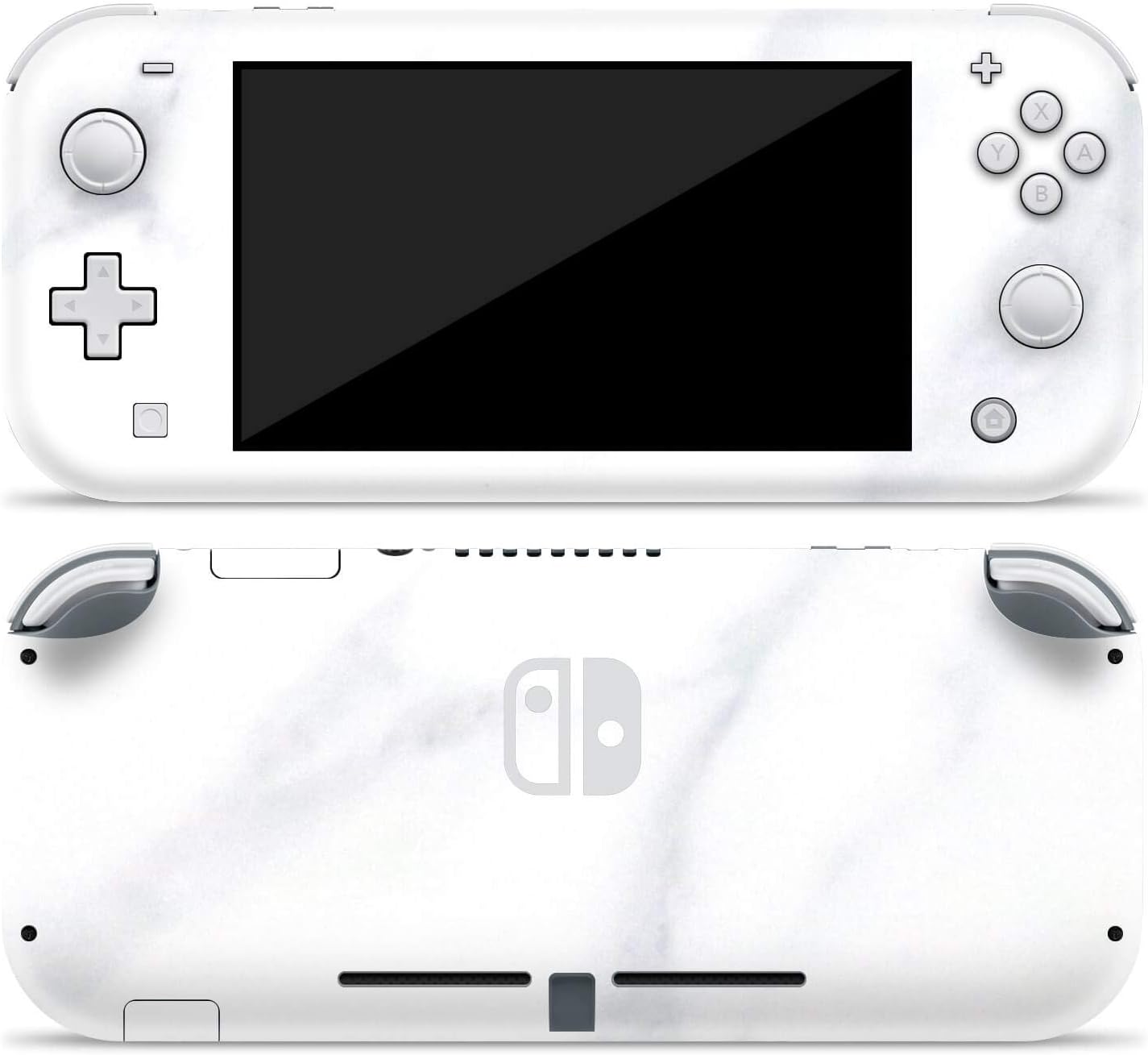 Textured Skin Stickers for Nintendo Switch Lite (White Marble)