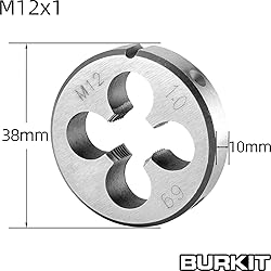Burkit M12 X 1 Tap and Die Set, M12 x 1.0 Machine