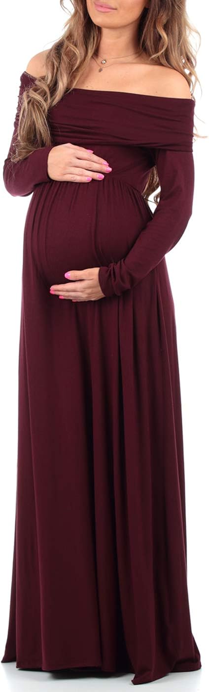 Cowl Neck and Over The Shoulder Maternity Dress at  Women’s Clothing store