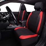 Flying Banner Gabardine Mesh Front Car Seat Covers Airbag Compatible Black Red view 3