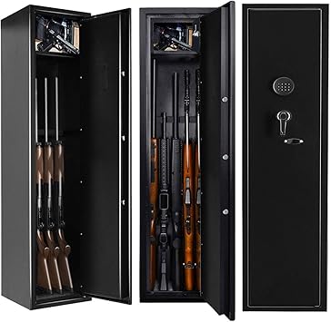 5 Gun Safe Rifle Safe Cabinet, Long Gun 
