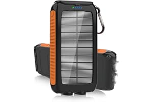 NUYNIX Solar Charger Power Bank 49800mAh - Portable Fast Charging Power Bank with Type-C & Dual USB Ports, Compatible with iPhone, Samsung & More, Waterproof Solar Panel for Camping, Hiking, and Outdoor Use