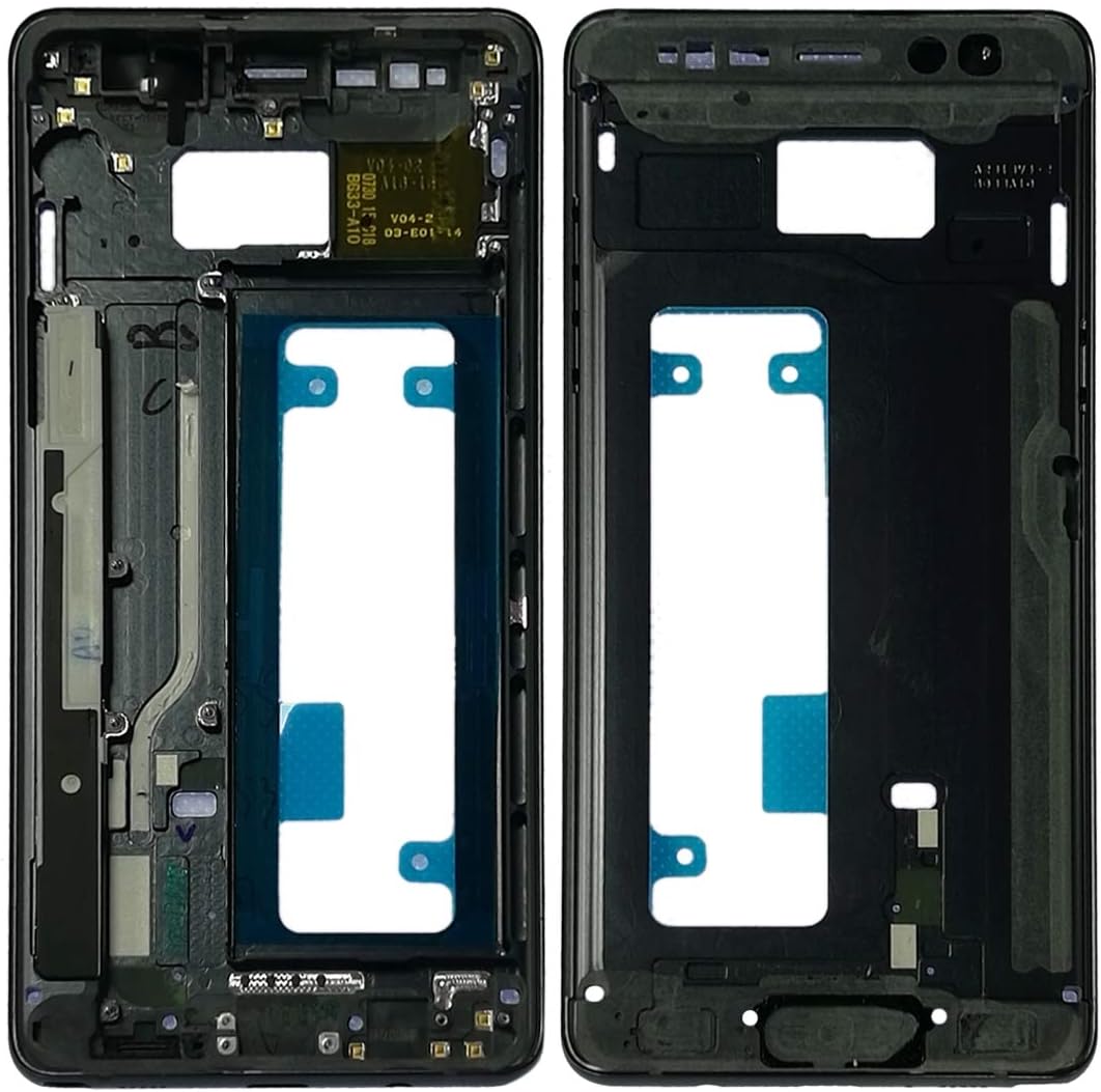 HAIJUN Mobile Phone Replacement Parts Middle Frame Bezel Plate for Galaxy Note FE, N935, N935F/DS, N935S, N935K, N935L(Black) Flex Cable (Color : Black)