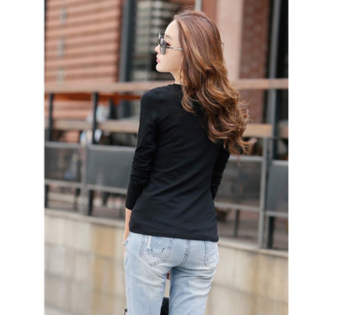 レディース トップス インナー Tシャツ(GT-2PC black/white S)