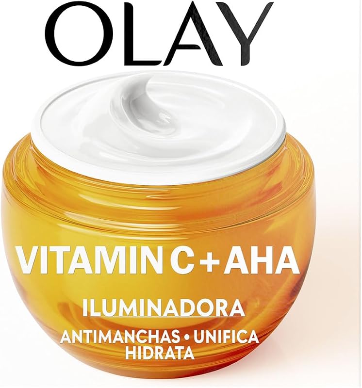Olay vitamin c + aha 24 creme hidratante, gel creme de dia para um tom de pele visivelmente mais brilhante e uniforme 50 ml