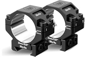 DISCOVERYOPT 7075 Series Aluminum 30mm 34mm 1 inch Scope Rings, High Precision Pre-lapped Picatinny Scope Rings, Medium/High/Low Profile Scope Mount for Picatinny Rail