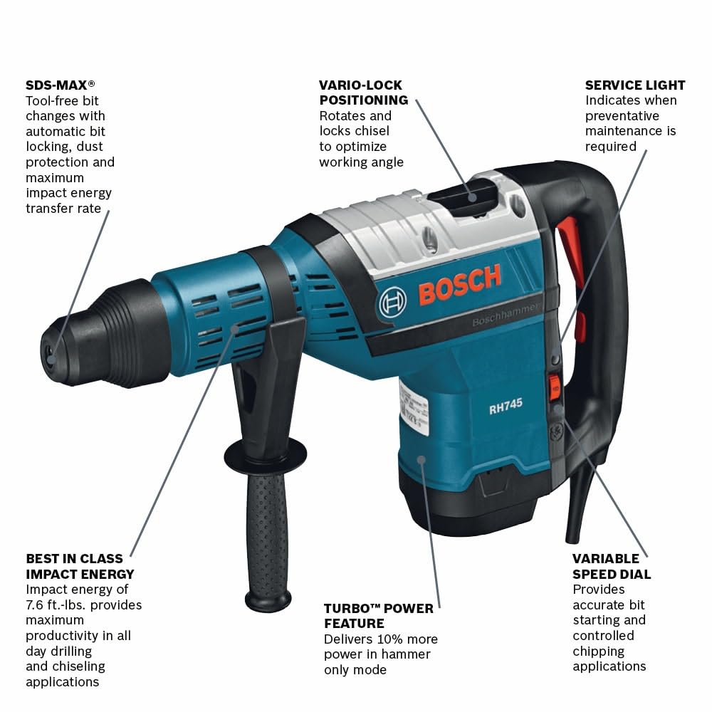 Bosch RH745 SDS-max® 1-3/4 In. Rotary Hammer