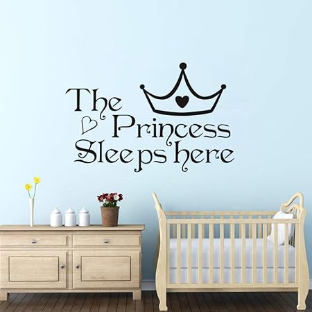 Kinderzimmer Wandsticker Prinzessin Krone Kinderzimmer Wandsticker