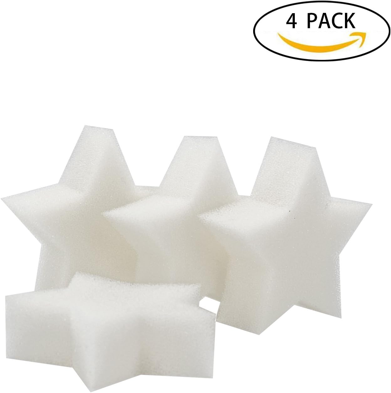 Enhanced Scum Star Oil Absorbing Sponge - Absorbs & Devours 40 Times Its Weight in Oil, Scum, Slime, Grime, Lotion, Pollen & Bugs from Swimming Pools, Spas, Hot Tubs & Jacuzzis (4 Pack)