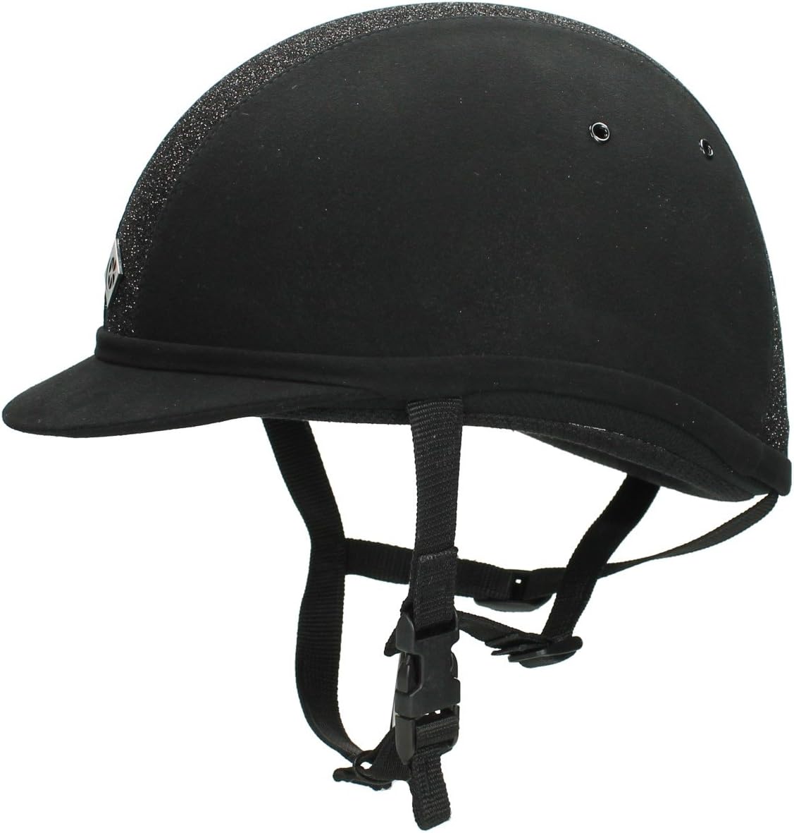 Charles Owen YR8 Riding Hat - Black/Black Sparkle
