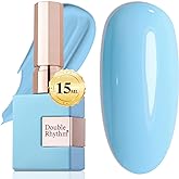 Double Rhythm 15ML Gel Nail Polish Pure Sheer Same Color Same Bottle Soak Off Gel Polish Art Manicure Salon DIY at Home for Women (Light Blue-A1113)