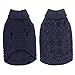 Mihachi Turtleneck Dog Sweater - Winter Coat Apparel Classic Cable Knit Clothes with Leash Hole for Cold Weather, Ideal Gift for Pet in New Year