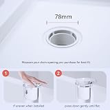 HNNHOME Chrome Shower Drain Cover 90/115mm Hair Catcher Removable Top view 4