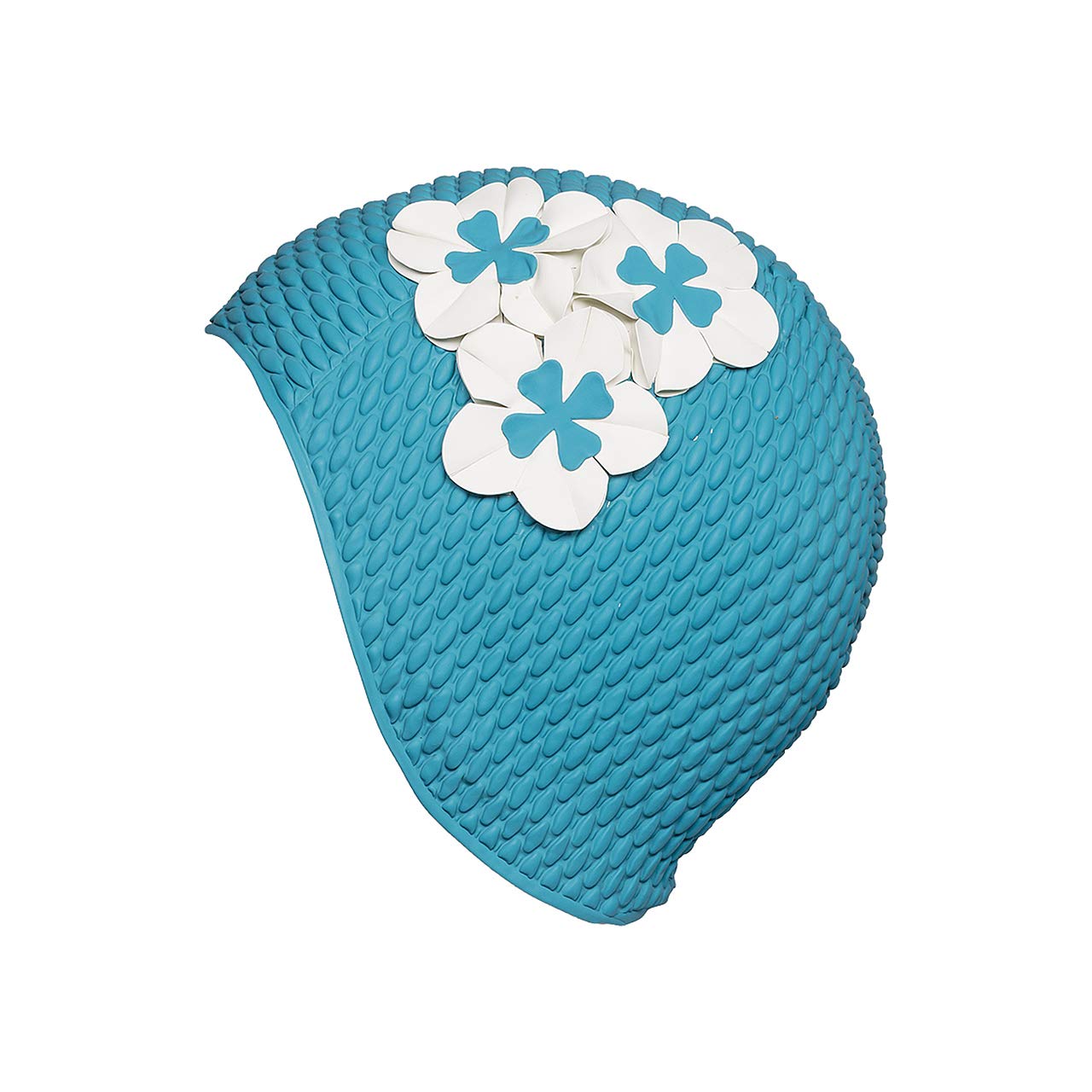 Fashy Women's Bubble Cap with Flowers - Aqua, One Size