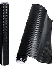 Anpro 2 Rotoli Pellicola Adesiva 3D Carbonio/Rivestimento Adesivo Adesiva Nero per Auto/Car Stickers/Wrapping Auto e Moto/Fai da te/1520mm x 300mm