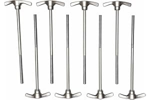 ROSS Percussion Bass Drum Tension Rods T-Rod Drum Key Style 4 1/2 Inch (115 mm) 8 Pack