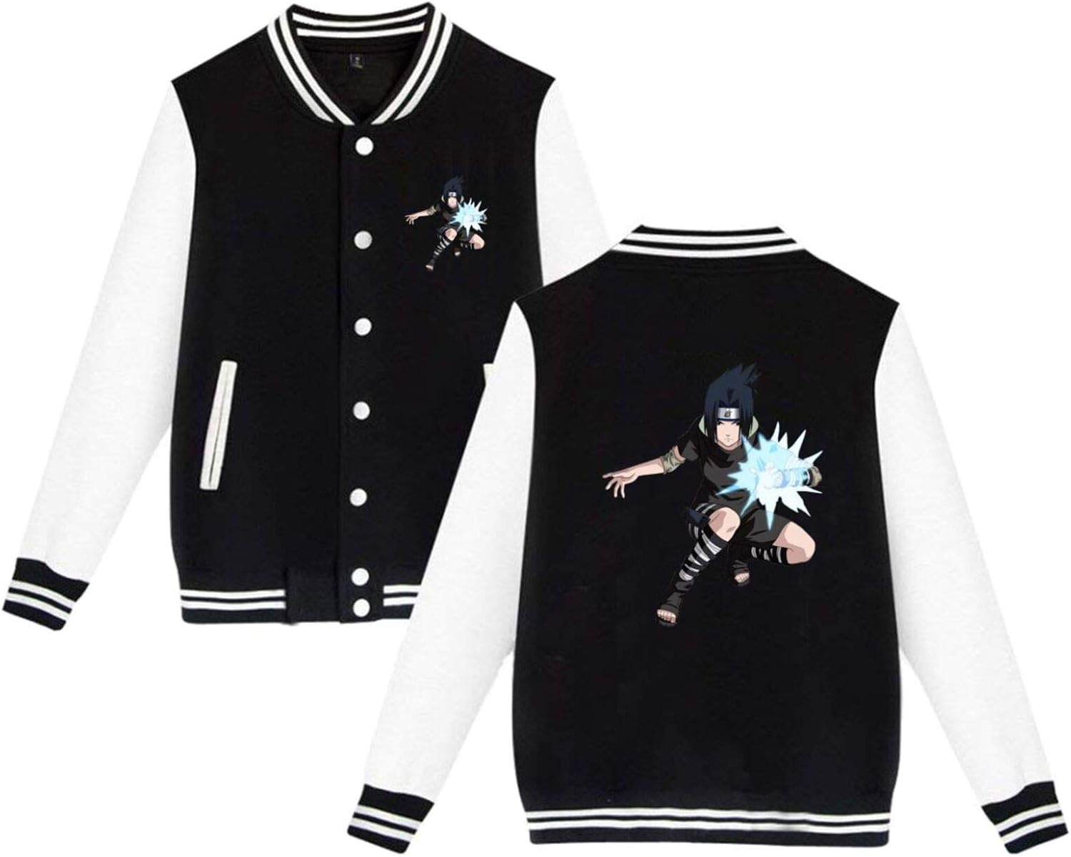 FVVC Naruto Uchiha Sasuke Uniforme de béisbol unisex 3D Anime de