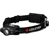 Ledlenser H5R Core Headlamp, Flood to Spot Beam, IP67 Waterproof, Dimmable | 160-Degree Head Rotation, Hiking Gear, Camping Essentials, Hunting Gear, Emergency Supplies, Outdoor Recreation, Work Light