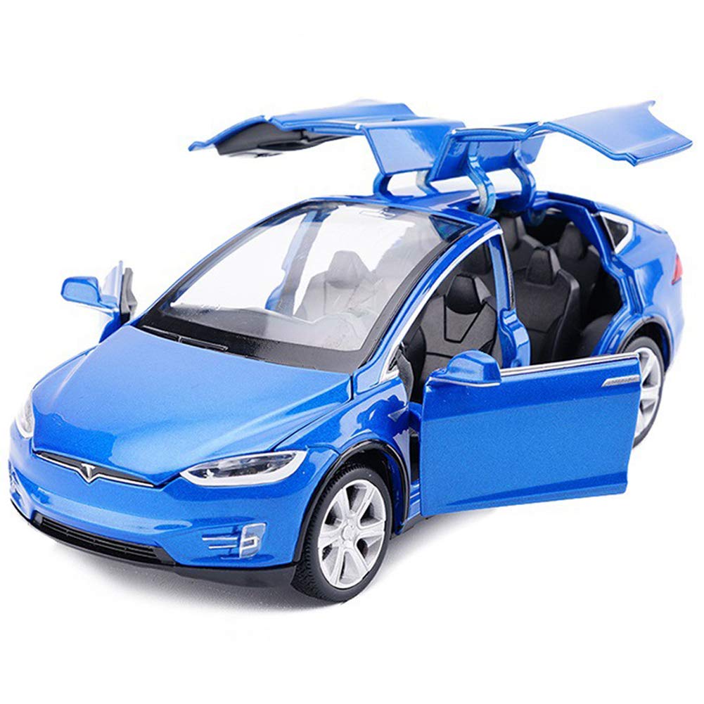 Photo 1 of gidoyi Toy Car Model x, Pull Back Car Toys Alloy Vehicles with Lights and Sound 1:32 Scale Model Car (Blue)