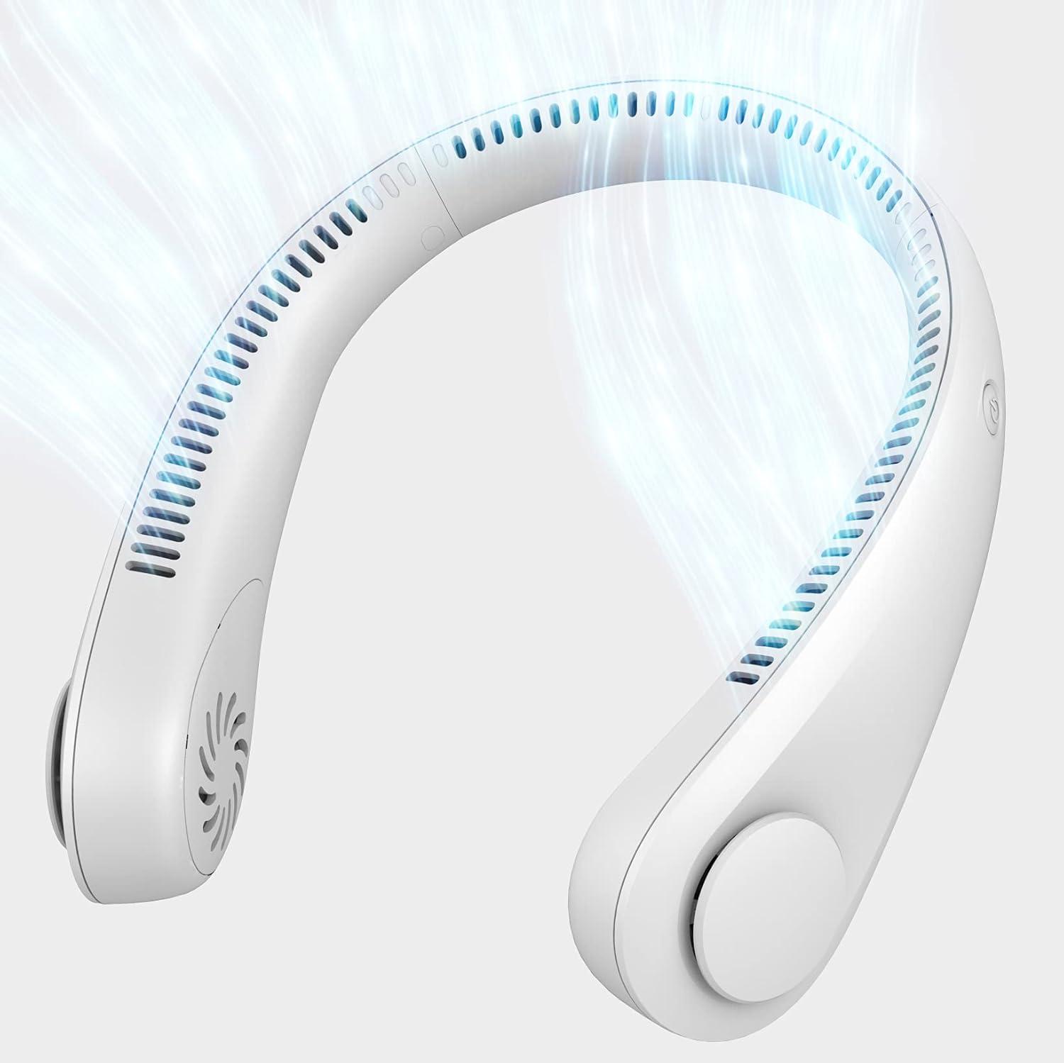Portable Neck Fan, Hands Free Bladeless Fan, 4000 mAh Battery Operated USB Rechargeable Wearable Neck Fan, Headphone Design Personal Cooling Fan, 3 Speeds: Kitchen & Dining