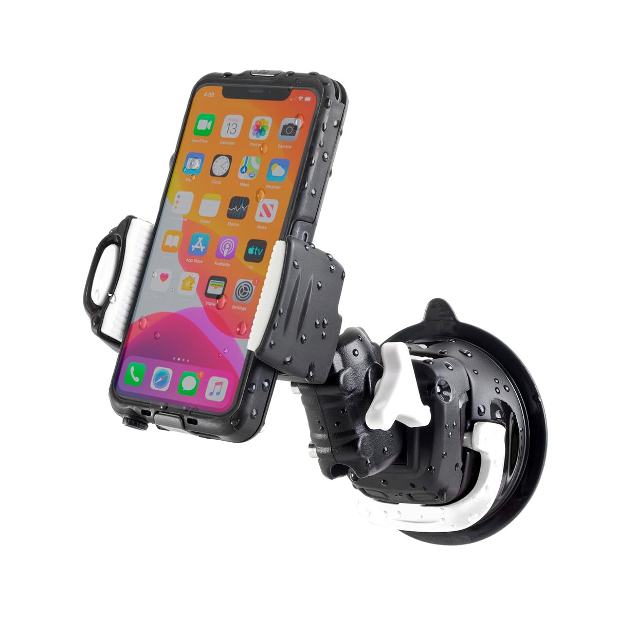 ROKK Mini Suction Cup Phone Starter Kit, Black/Red/White, One Size