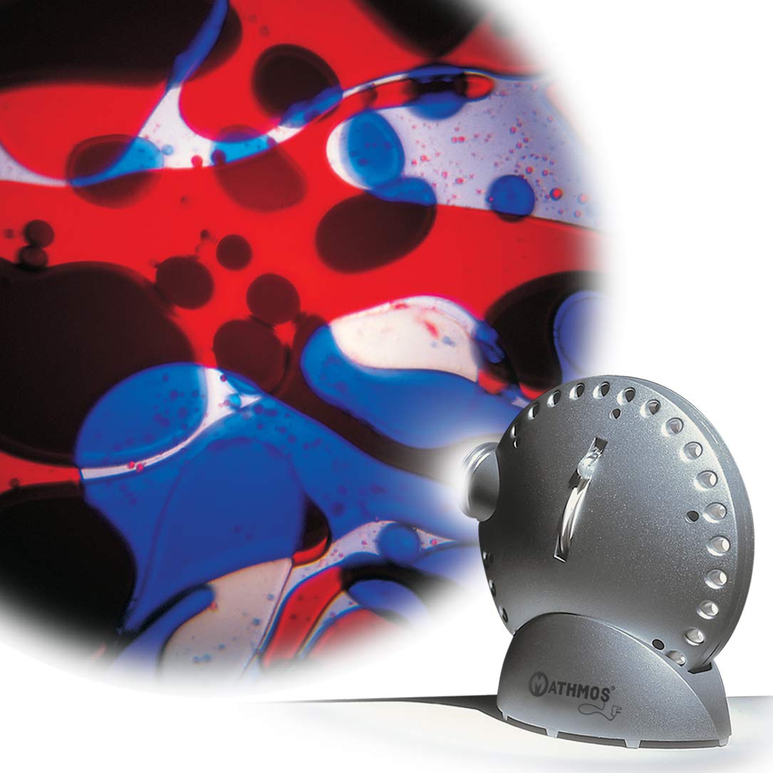Mathmos Space Projector in Silver with Lava Lamp Effect Wheel Blue